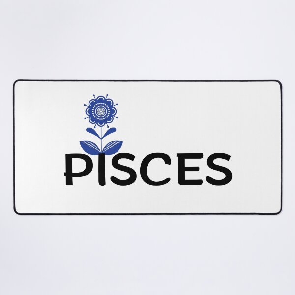 Item preview, Pisces Zodiac Sign Folk Art Flower designed and sold by Hellofriendco.