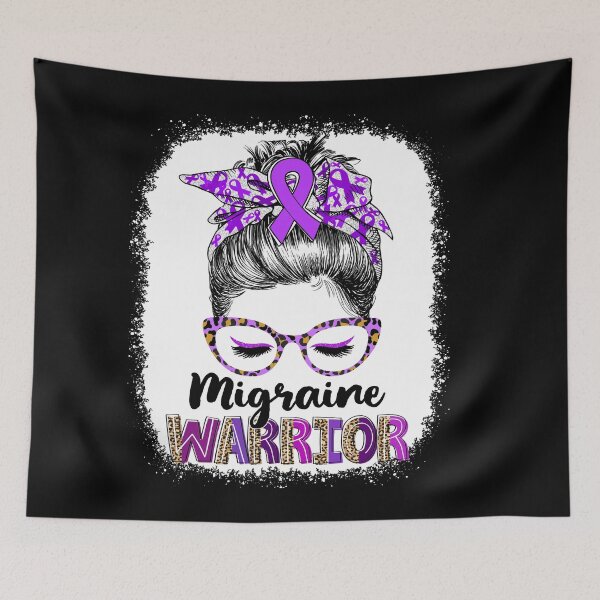 Item preview, Messy Bun Leopard Migraine Warrior designed and sold by rechardtee.