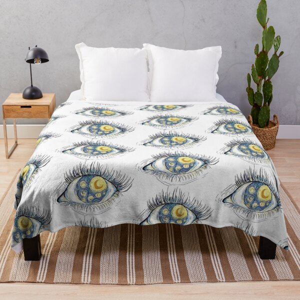Item preview, Eye vector inspired by Van Gogh's starry night painting. Starry night drawing inside the pupil designed and sold by melektesla.