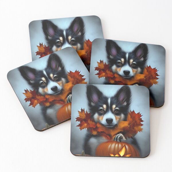 Artikelvorschau, AI Generated Art, Halloween/Fall Puppy entworfen und verkauft von RabbitHoleMI.