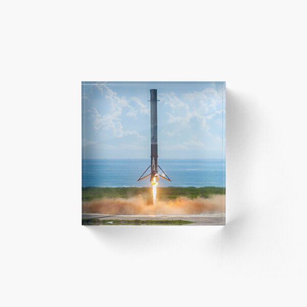 SpaceX Falcon 9 Landing Acrylic Block