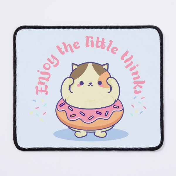 Item preview, Kawaii Kitten with Giant Donut designed and sold by Pligo.