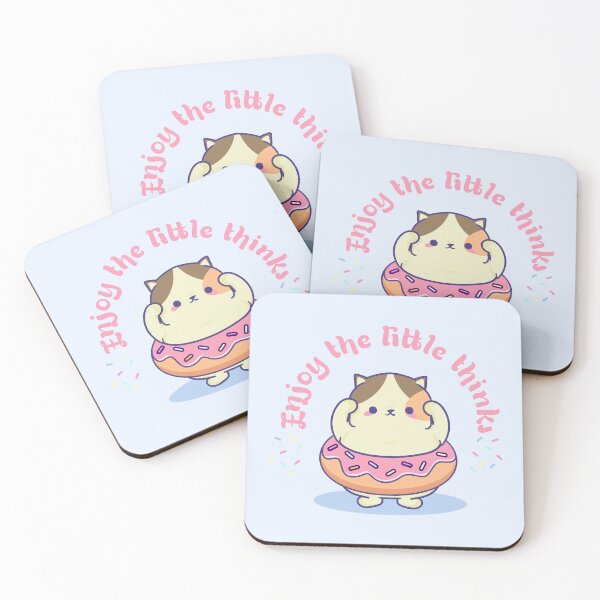 Item preview, Kawaii Kitten with Giant Donut designed and sold by Pligo.