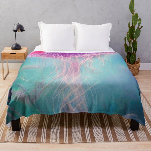 Item preview, Fantasy Abstract Futuristic Octopus In The Ocean With Sea Flower Painted In Watercolor designed and sold by IZiets.
