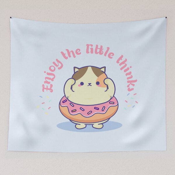 Item preview, Kawaii Kitten with Giant Donut designed and sold by Pligo.