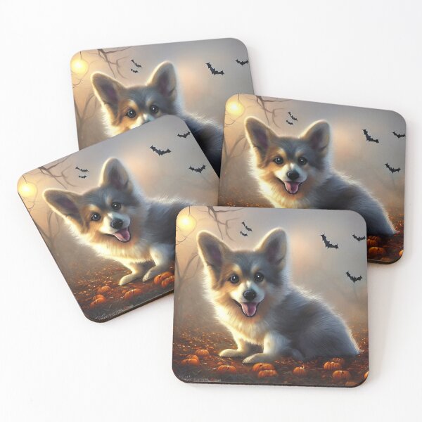 Artikelvorschau, AI Generated Art, Halloween/Fall Puppy entworfen und verkauft von RabbitHoleMI.