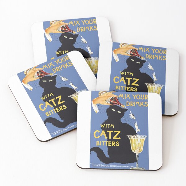 Item preview, Whimsical vintage liquor black cat ad for bitters designed and sold by cetranes.
