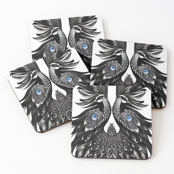 Item preview, Peacock black and white pattern #2 designed and sold by Mitrodoros.