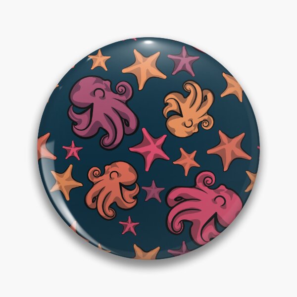 Item preview, Minimalist Sunset Octopus & Starfish designed and sold by InkLayer.