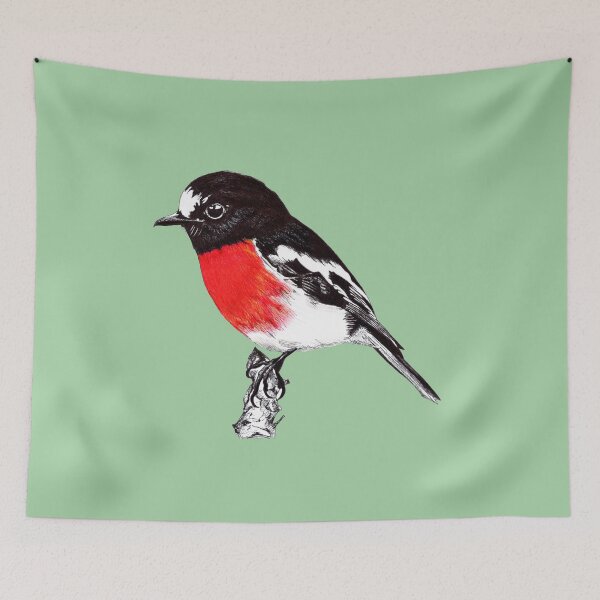 Item preview, Mr Scarlet Robin sage background designed and sold by DingbatDesigns.