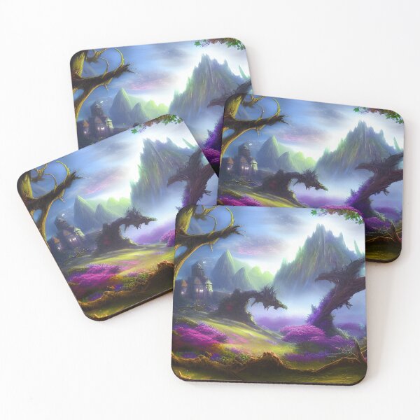 Item preview, Dreary & Beautiful Fantasy Scenery Painting designed and sold by SurizonDesigns.