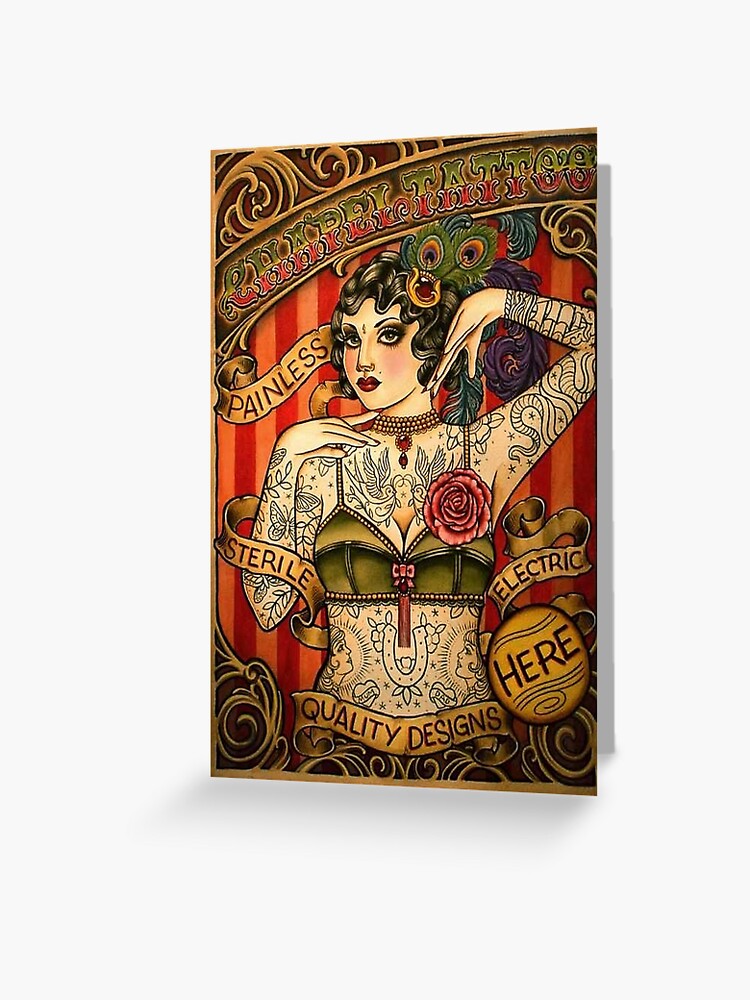 Amazon.com: PosterOffice Sailor Jerry Tattoo Flash (Style B) Poster 24x36  (60.96 x 91.44 cm) A Certified Print with Holographic Sequential Numbering  for Authenticity: Posters & Prints