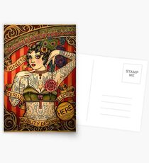 Postales TATUAJE DE LA CAPILLA; Arte de publicidad de cuerpo vintage