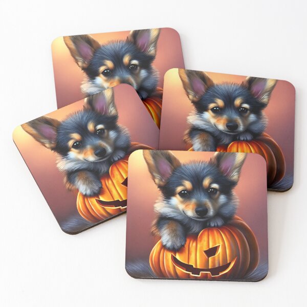Artikelvorschau, AI Generated Art, Halloween/Fall Puppy entworfen und verkauft von RabbitHoleMI.