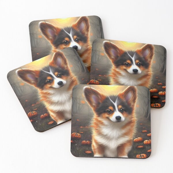 Artikelvorschau, AI Generated Art, Halloween/Fall Puppy entworfen und verkauft von RabbitHoleMI.