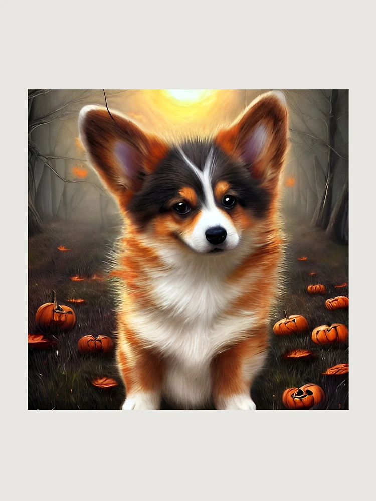 Thumbnail 6 von 6, Premium Oversized Pullover, AI Generated Art, Halloween/Fall Puppy designt und verkauft von RabbitHoleMI.