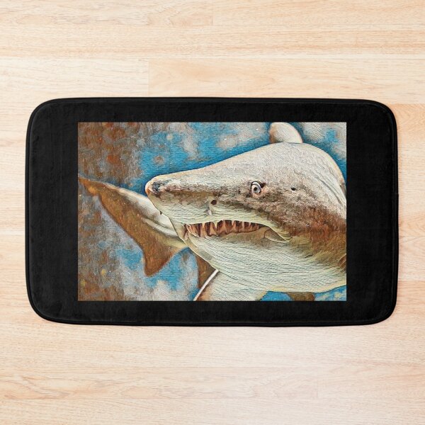 Item preview, Shark Close Up Oil Painting designed and sold by Namsus-Printing.