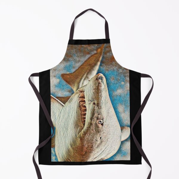 Item preview, Shark Close Up Oil Painting designed and sold by Namsus-Printing.