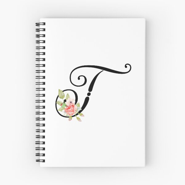 Item preview, Floral Monogram Fancy Script Letter T designed and sold by Grafixmom.
