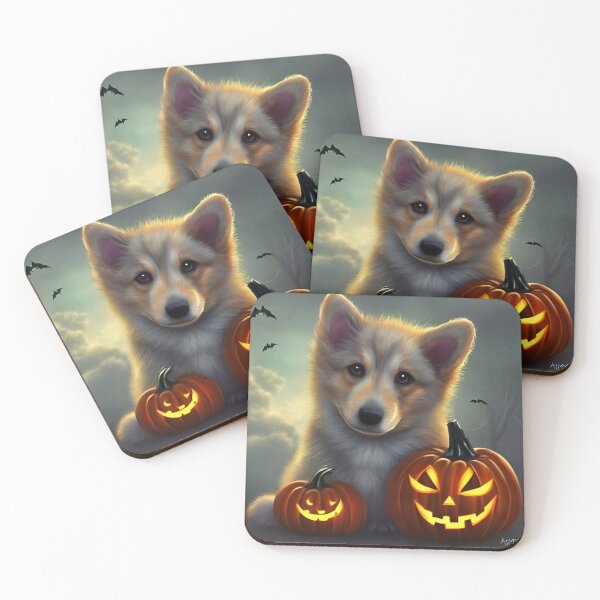 Artikelvorschau, AI Generated Art, Halloween/Fall Puppy entworfen und verkauft von RabbitHoleMI.