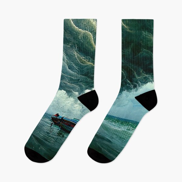 Item preview, Thunderstorm - Sea - Ocean - Boat - Art - Painting designed and sold by ONORMAL.
