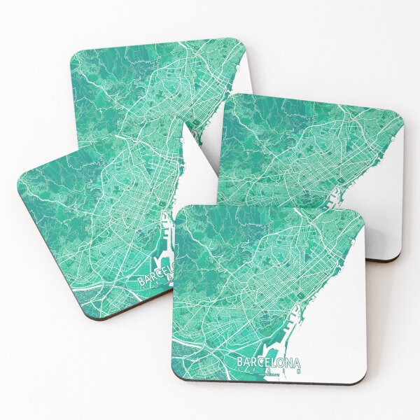 Item preview, Barcelona City Map of Spain - Watercolor designed and sold by deMAP.
