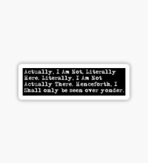 Actually2 Sticker