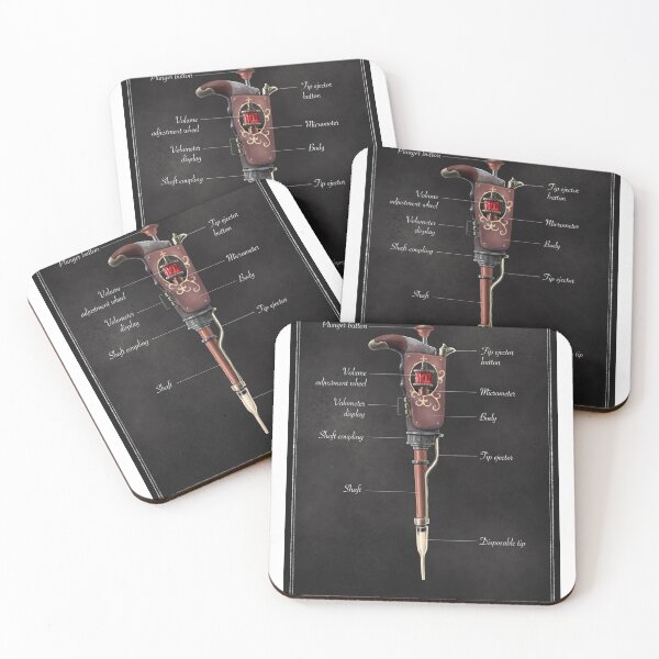 Item preview, Steampunk / Vintage Pipette Diagram (Black Background) designed and sold by Science Lab Designs.
