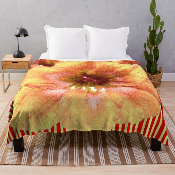 Item preview, YELLOW GARDEN FLOWER RED-YELLOW STRIPES ART designed and sold by sharlesart.