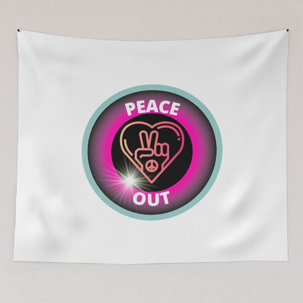 Item preview, Peace Out with peace sign and peace fingers. designed and sold by TracyDDigitals.