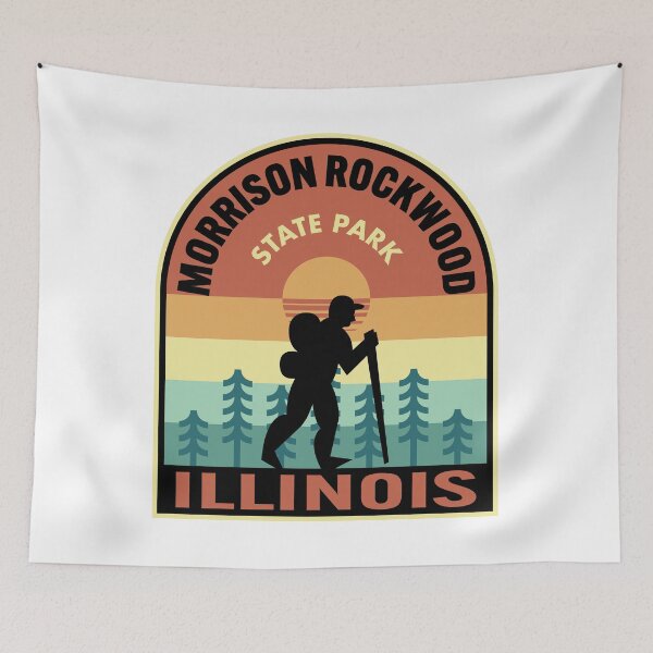 Item preview, Morrison Rockwood State Park Illinois Retro Hiking designed and sold by HalpinDesign.