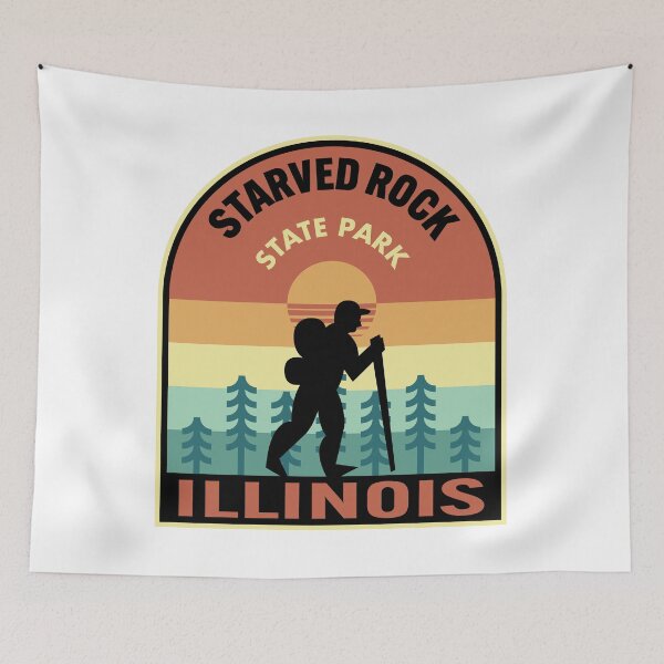 Item preview, Starved Rock State Park Illinois Retro Hiking designed and sold by HalpinDesign.