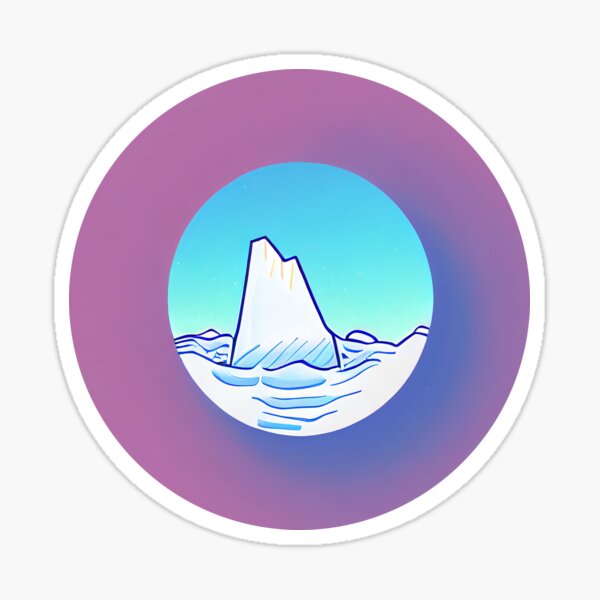 Vaporwave Aesthetic Iceberg Sticker