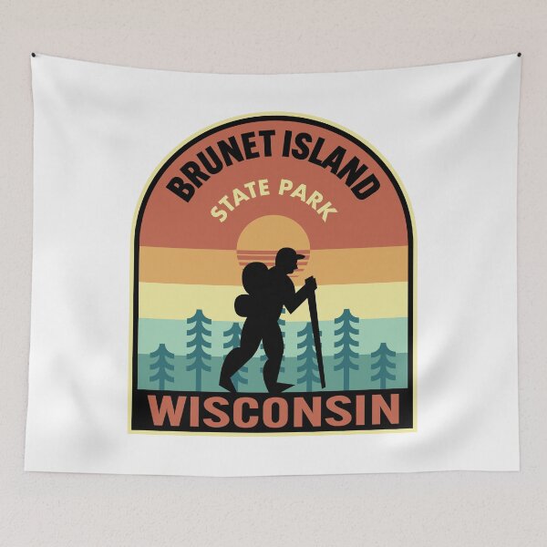 Item preview, Brunet Island State Park Wisconsin Retro Hiking designed and sold by HalpinDesign.