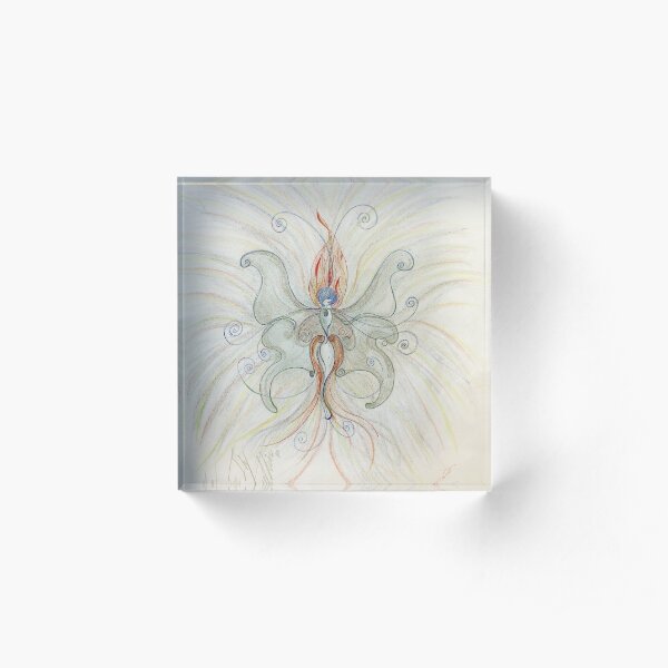 Butterfly Flame Acrylic Block