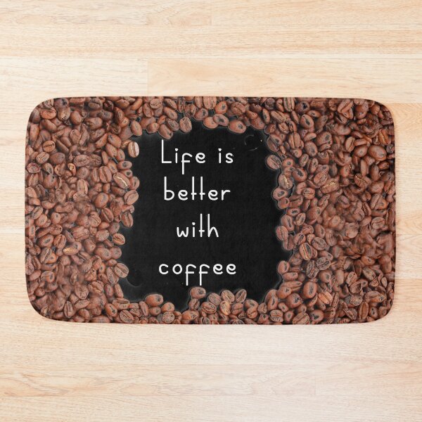 Item preview, Life is better with coffee. Roasted coffee beans. Dark background. designed and sold by janesg.