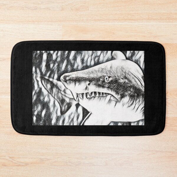 Item preview, Shark Close Up Sketch designed and sold by Namsus-Printing.