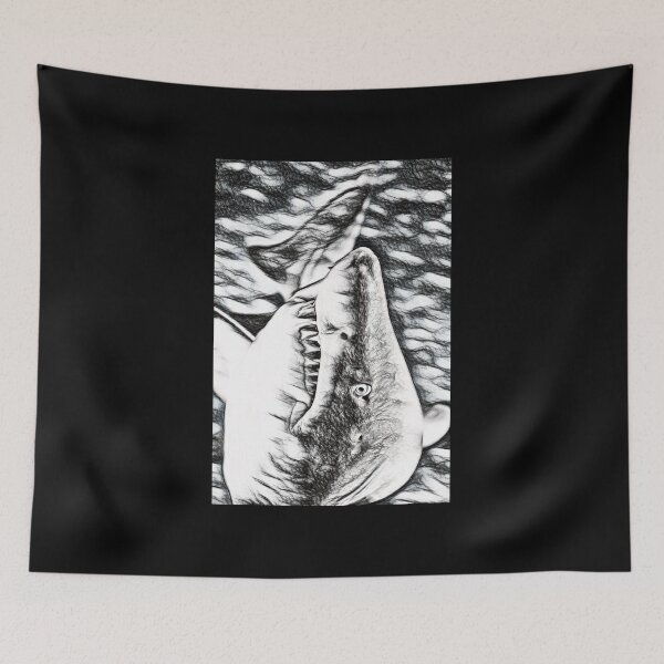 Item preview, Shark Close Up Sketch designed and sold by Namsus-Printing.
