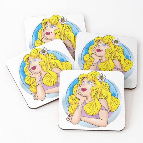 Item preview, Illustration person beautiful blonde woman looking up daydreaming. Ideal for educational and training materials designed and sold by LucianoCosmo.