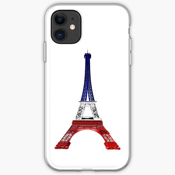 Eiffel Tower - Blue, White & Red - Tour Eiffel - Bleu, Blanc et Rouge iPhone Soft Case