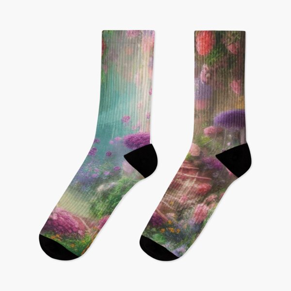 Item preview, Fantasy Magical Garden With Flowers And Stairs Mystical Vintage Botanical designed and sold by IZiets.