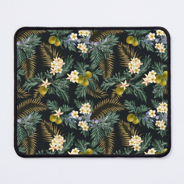Item preview, Vintage Plumeria Bark Cloth Print designed and sold by J Marielle Designs.