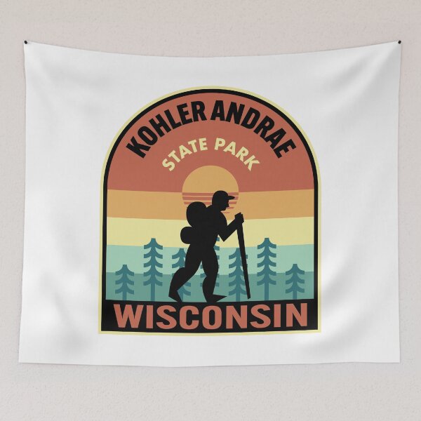 Item preview, Kohler Andrae State Park Wisconsin Retro Hiking designed and sold by HalpinDesign.