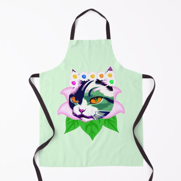Item preview, Colorful Cute Cat Head Inside a Flower designed and sold by franktact.