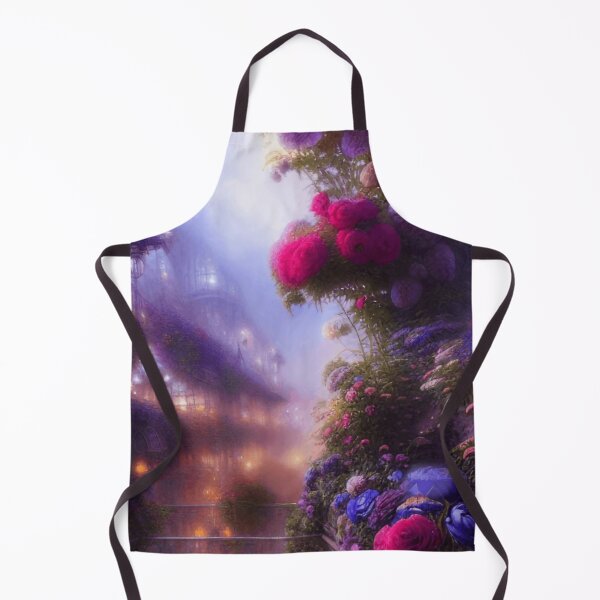 Item preview, Fantasy Magical Garden Landscape With Mansion Misty Mystical Vintage Botanical designed and sold by IZiets.