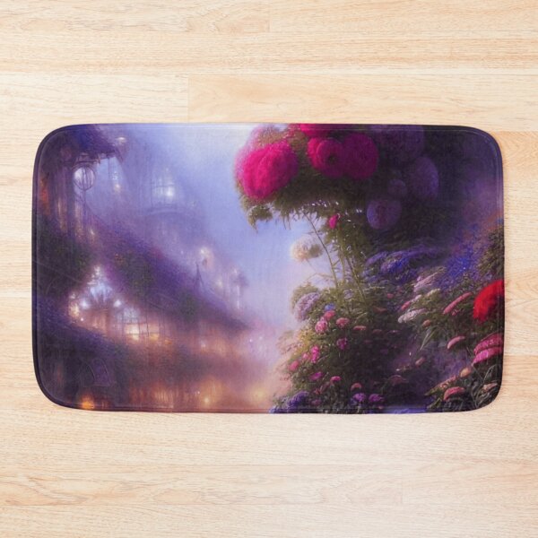 Item preview, Fantasy Magical Garden Landscape With Mansion Misty Mystical Vintage Botanical designed and sold by IZiets.