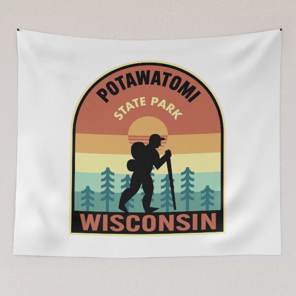 Item preview, Potawatomi State Park Wisconsin Retro Hiking designed and sold by HalpinDesign.