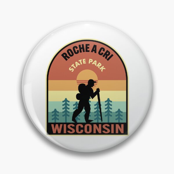 Item preview, Roche a Cri State Park Wisconsin Retro Hiking designed and sold by HalpinDesign.