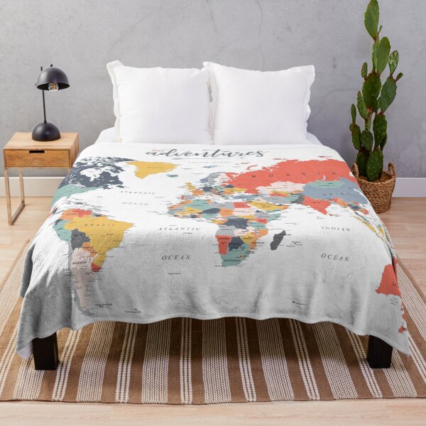 Item preview, Our Adventures World Map designed and sold by UrbanEpiphany.