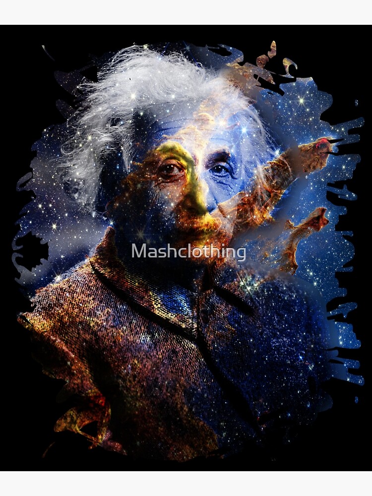 Disover Pillars of Creation Albert Einstein Premium Matte Vertical Poster